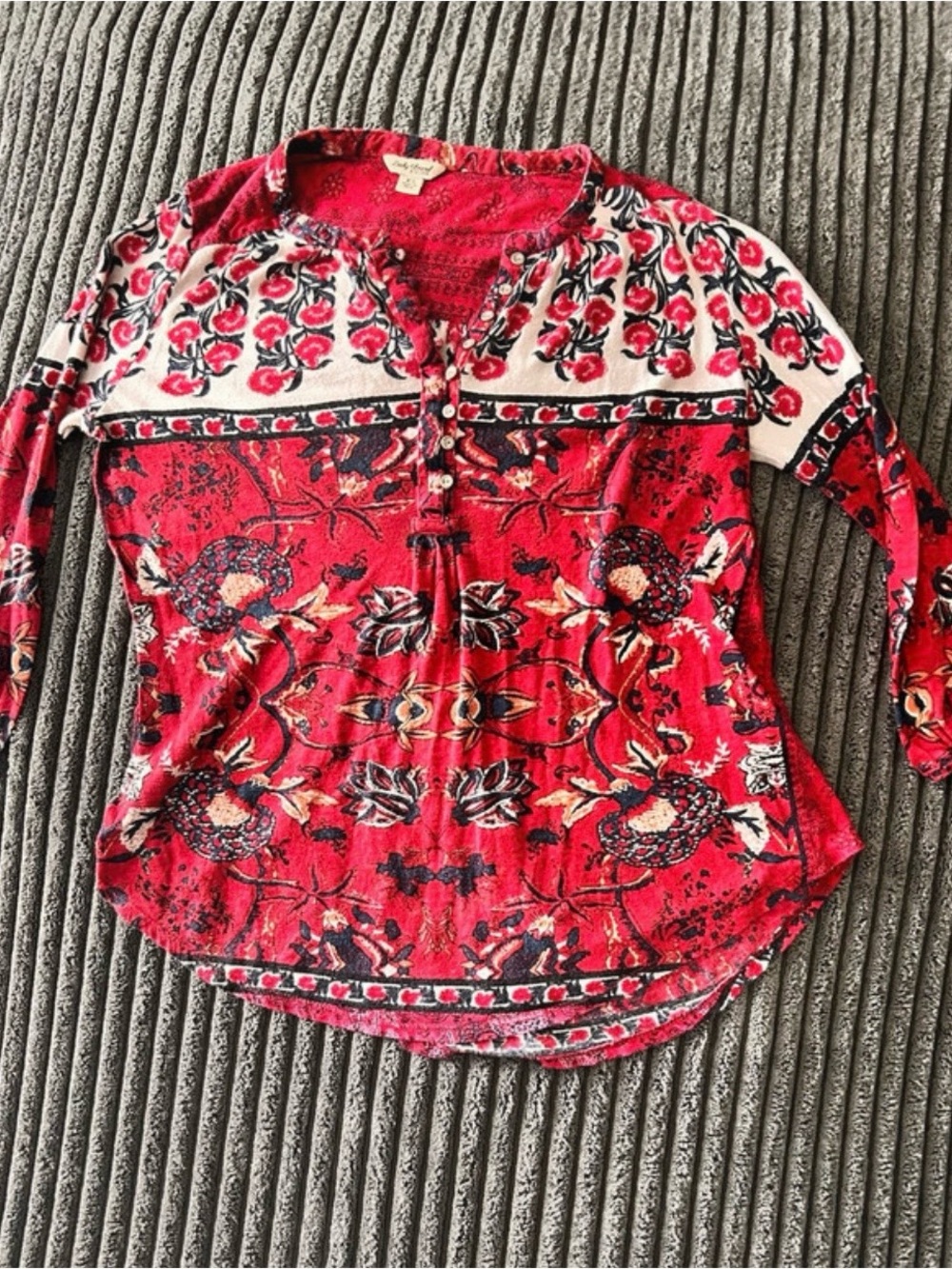 Lucky Brand Red Women's Blouse Size XS